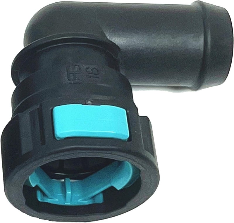FEEDUN Coolant Hose Connector Adapter,Radiator Pipe Line Fitting for Land Rover Defender,Range Rover,Velar,Evoque,for Jaguar F-PACE,XF,E-PACE,F-TYPE,Engine Heater Hose Assembly Junction 90° Elbow 18mm - Image 1